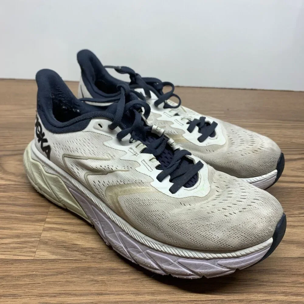 Hoka One Arahi 5 Women’s Size‎ 8.5 B Road Running Shoes White Blue